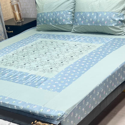 🔥 NEW ARRIVAL 2026 | PREMIUM EMBROIDERED 3PC COTTON KING SIZE BEDSHEET | LUXURY PATCH WORK COLLECTION 🔥