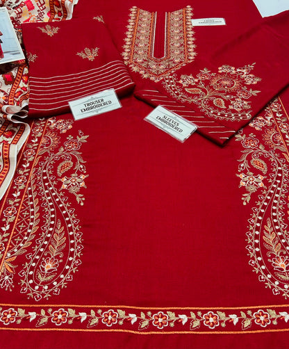 Batik Premium Winter Dhanak Collection 2026/27 | 3PC Luxury Embroidered Suit | NF-424 | Premium Air-Jet Dhanak & Woolen Shawl ✨🥶