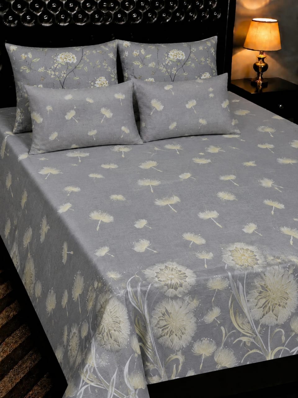 🔥 New Arrival 2026 | 5Pc Pure Cotton King Size Bedsheet Set | Export Quality | Full Printed | Double Bed Size 🔥
