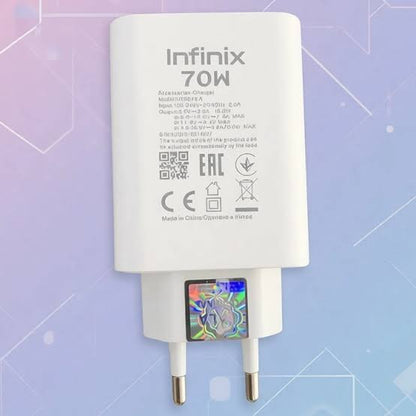 Infinix 70W Original Charger Adapter | Original Box Pack 70W Fast Charging Power Adapter | Infinix 70 Watt Super Fast Charger