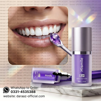 Hismile V34 Colour Corrector Serum – Instant Teeth Whitening & Brightening Essence