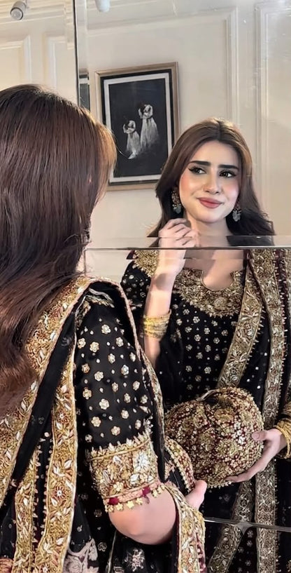 Haris Shakeel Addawork Formal Wedding Collection-Aisha Margenta*