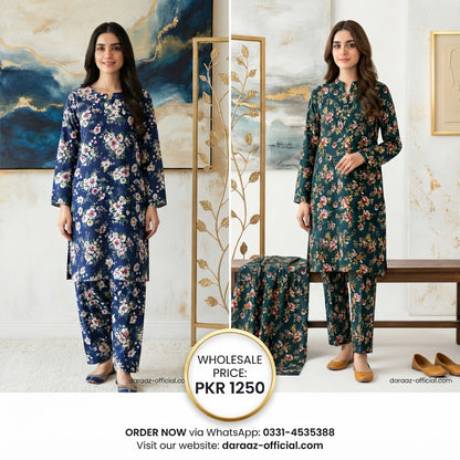 Floral Elegance Printed 2-Piece Women's Suit | Premium Lawn Collection | Stylish Casual & Summer Wear