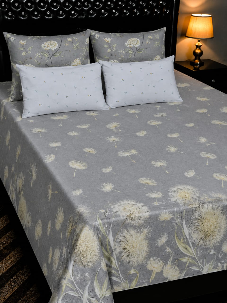 🔥 New Arrival 2026 | 5Pc Pure Cotton King Size Bedsheet Set | Export Quality | Full Printed | Double Bed Size 🔥