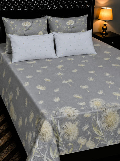 🔥 New Arrival 2026 | 5Pc Pure Cotton King Size Bedsheet Set | Export Quality | Full Printed | Double Bed Size 🔥