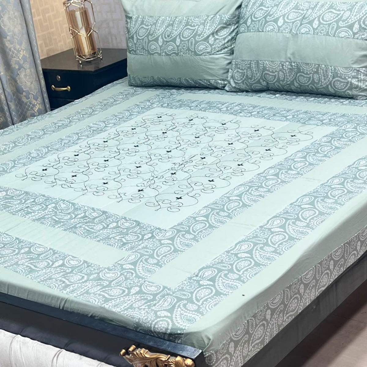 🔥 NEW ARRIVAL 2026 | PREMIUM EMBROIDERED 3PC COTTON KING SIZE BEDSHEET | LUXURY PATCH WORK COLLECTION 🔥