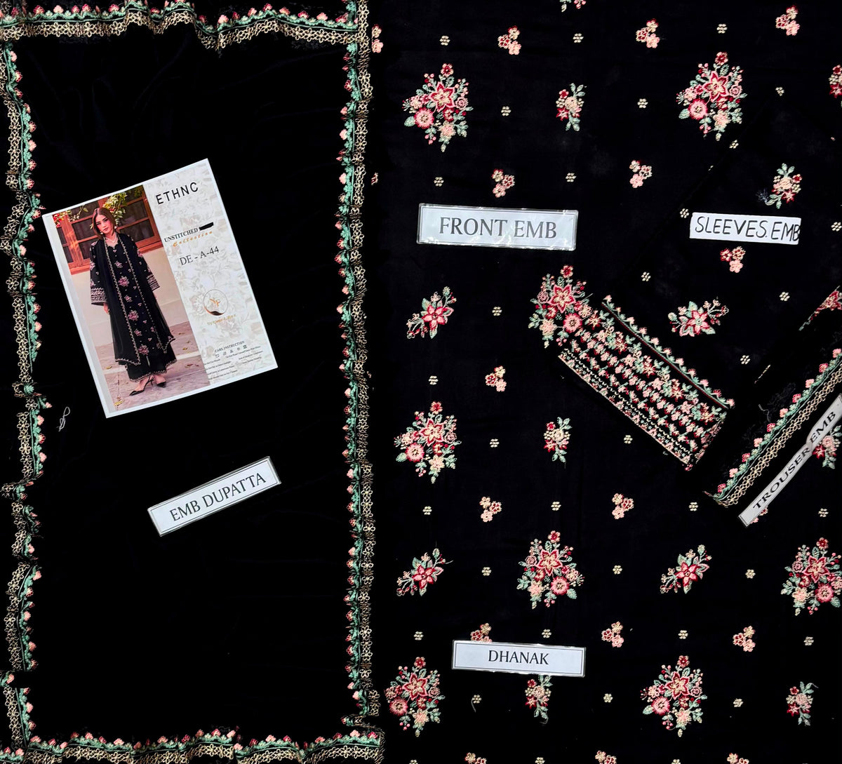 ✨ BATIK PREMIUM AIR-JET DHANAK 3PC EMBROIDERED WINTER SUIT | WINTER COLLECTION 2026-27 | D# A-44