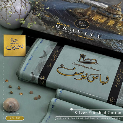 Libas-e-Yousaf Zero Gravity Cotton – Ultra Premium Summer Unstitched Collection (With Luxury Box & Metal Buttons)