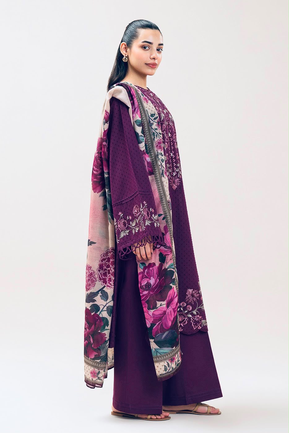 BECHTREE Premium Air-Jet Dhanak 3PC Winter Suit | Luxury Embroidered Collection 2026-27
