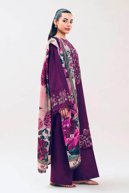 BECHTREE Premium Air-Jet Dhanak 3PC Winter Suit | Luxury Embroidered Collection 2026-27