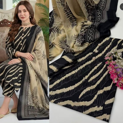 🌸 LULUSAR Premium Shamooz Silk 3PC Unstiched Suit| Digital Printed Luxury Collection 2026 🌸