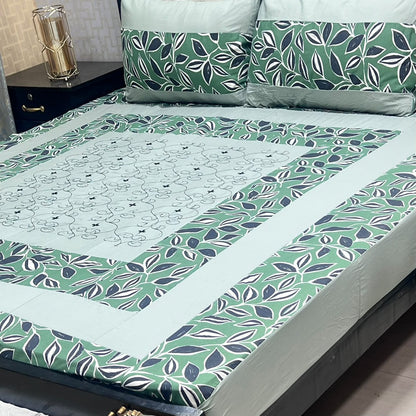 🔥 NEW ARRIVAL 2026 | PREMIUM EMBROIDERED 3PC COTTON KING SIZE BEDSHEET | LUXURY PATCH WORK COLLECTION 🔥