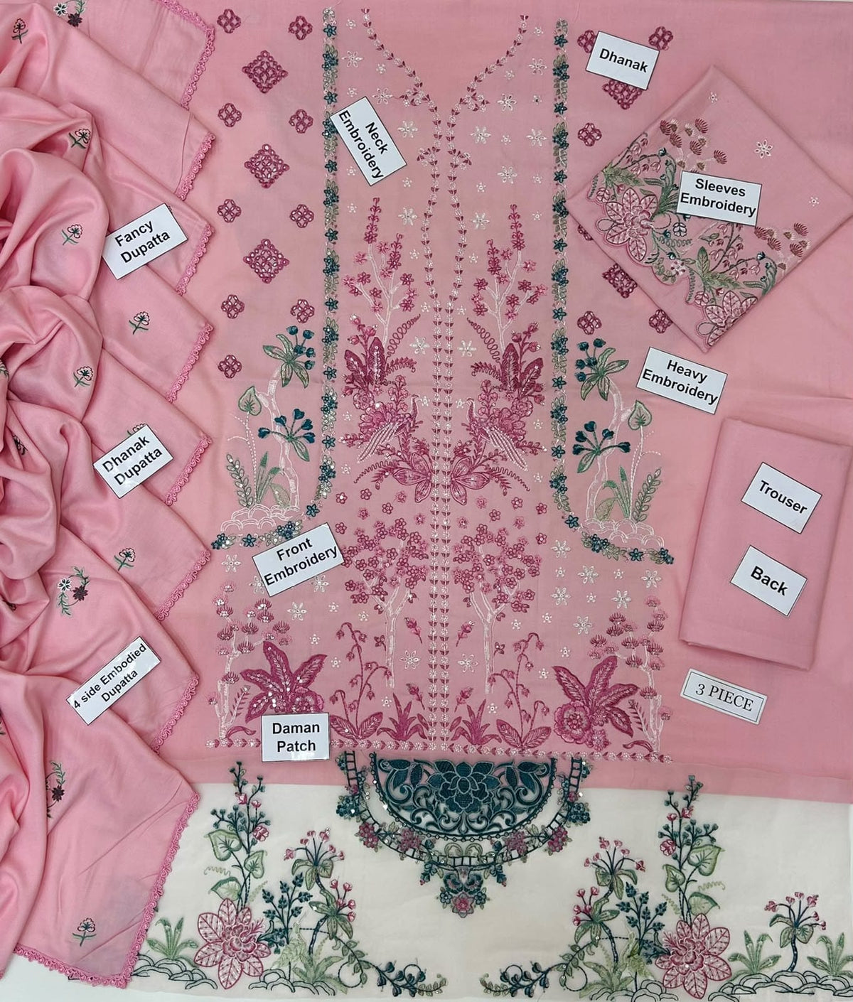Maria B Winter Collection – 3Pc Fine Dhanak Unstitched Suit
