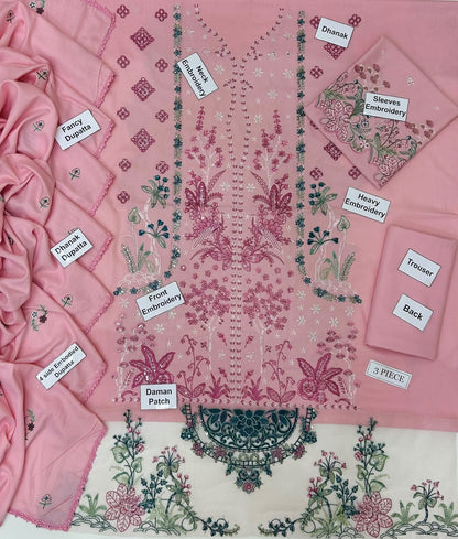 Maria B Winter Collection – 3Pc Fine Dhanak Unstitched Suit
