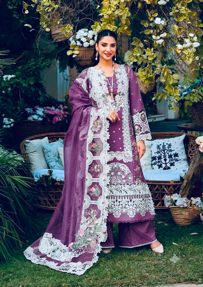 ELAF Premium Chickenkari Collection 2026 | 3Pc Heavy Embroidered Lawn Suit with Khaddi Net Dupatta