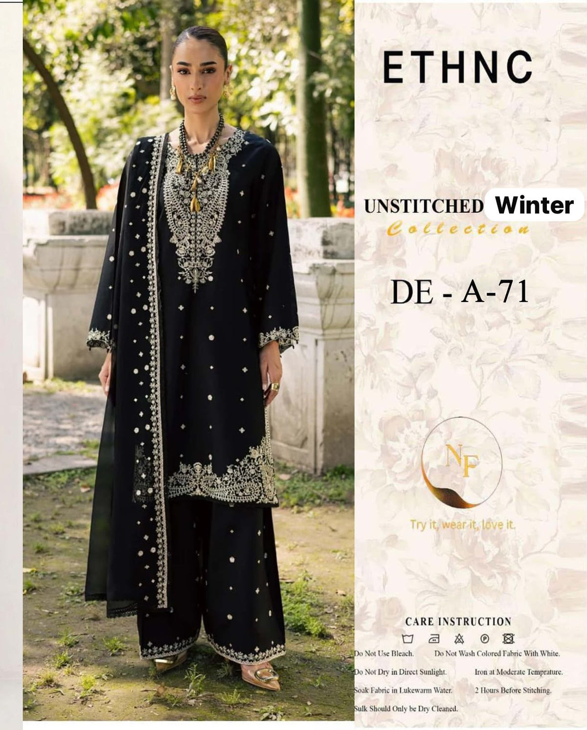 ETHNIC Premium Pure Dhanak Winter Collection 2026–27 | 3PC Heavy Embroidered Suit
