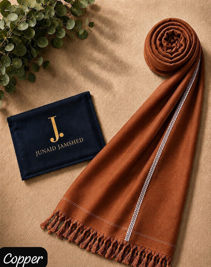 J. Men's Winter Woolen Shawl Collection 2026 – 2.5 Ghaz Soft Fine Quality Warm Fabric (12 Colors Available)