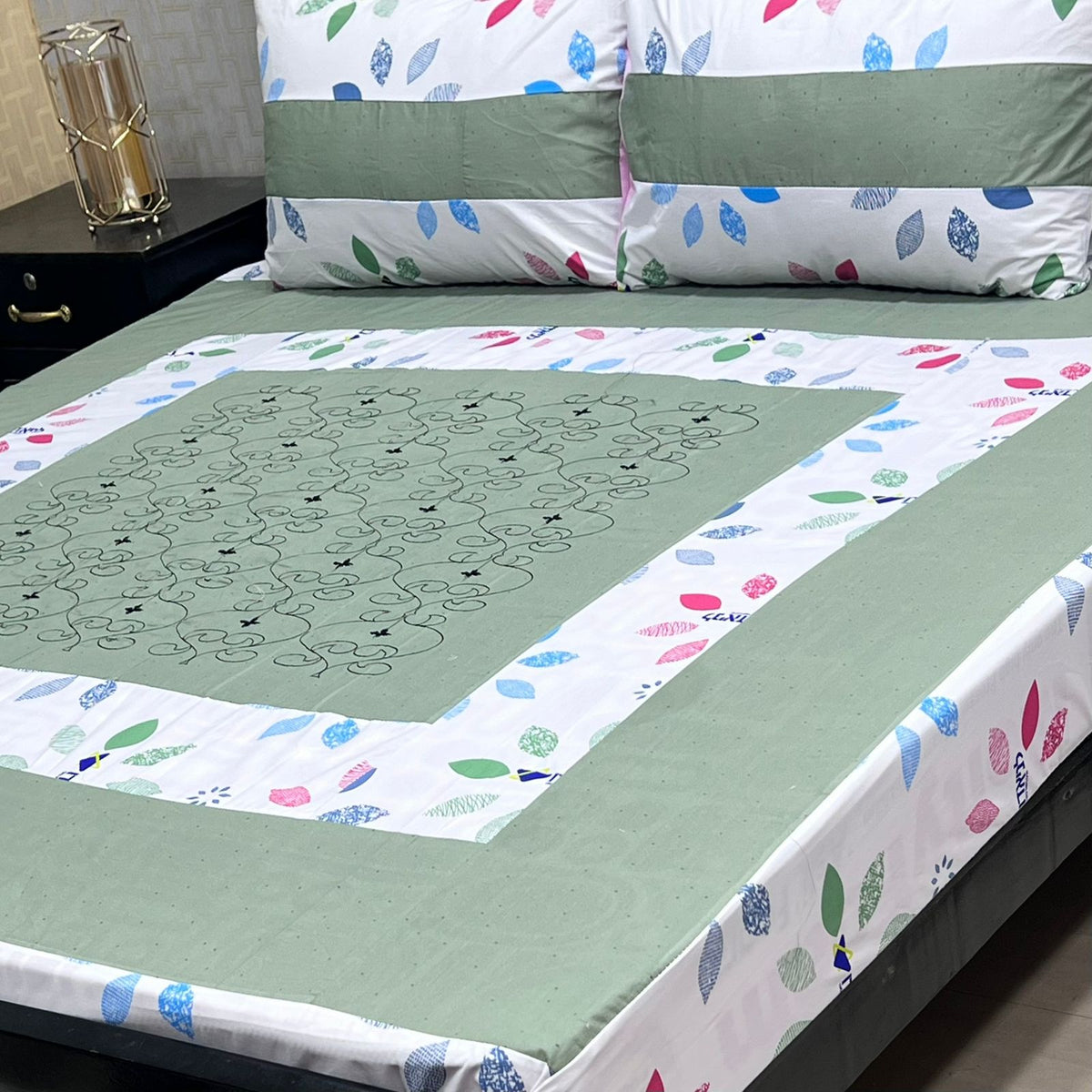 🔥 NEW ARRIVAL 2026 | PREMIUM EMBROIDERED 3PC COTTON KING SIZE BEDSHEET | LUXURY PATCH WORK COLLECTION 🔥
