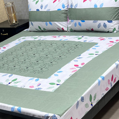 🔥 NEW ARRIVAL 2026 | PREMIUM EMBROIDERED 3PC COTTON KING SIZE BEDSHEET | LUXURY PATCH WORK COLLECTION 🔥
