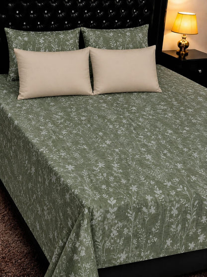 🔥 New Arrival 2026 | 5Pc Pure Cotton King Size Bedsheet Set | Export Quality | Full Printed | Double Bed Size 🔥