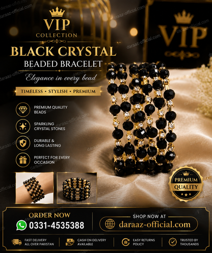 VIP Collection Premium Crystal Beaded Bangles – Luxury Multicolor & Classic Designs