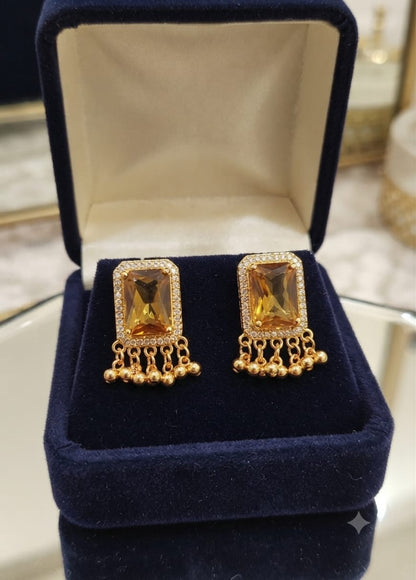Royal Ruby Statement Earrings: Premium Handcrafted Gemstone Collection