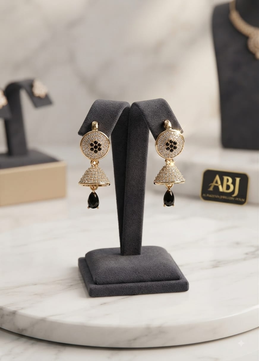 Premium Gold Plated CZ Jewelry Set for Women | Elegant Earrings & Studs | Luxury Wedding & Party Wear Jewelry