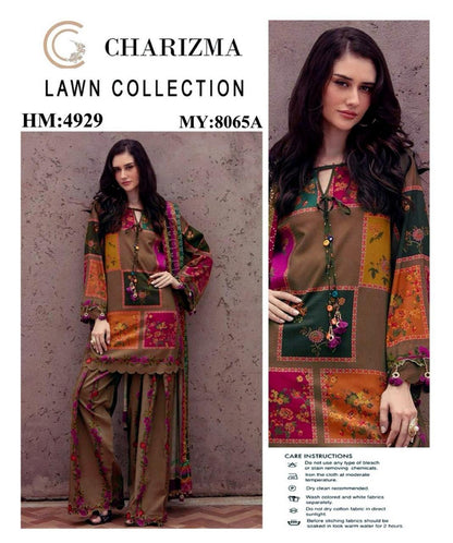 🌸 Premium Charizma Printed Lawn 3PC unstiched suit| New Arrival 2026 | Airjet Lawn Collection 🔥
