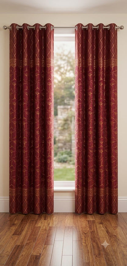 🍂 Premium Cozy Soft Velvet Curtains | 9 Ft Length | Ready To Hang | 10 Rings | Multiple Colors | Pair Rs. 5000 🍂
