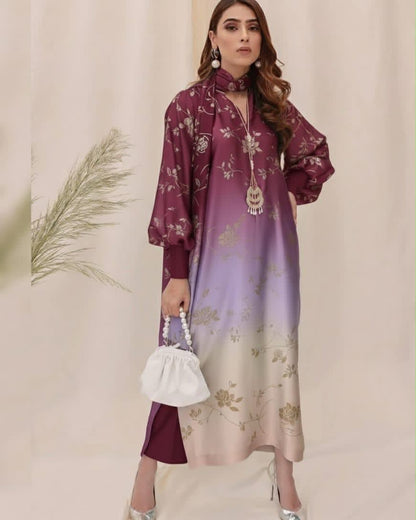 Lulusar Silk 3PC Unstitched Dress 2K26 | Premium Shamose Silk Digital Printed Collection | Printed Shirt, Dyed Trouser & Silk Dupatta