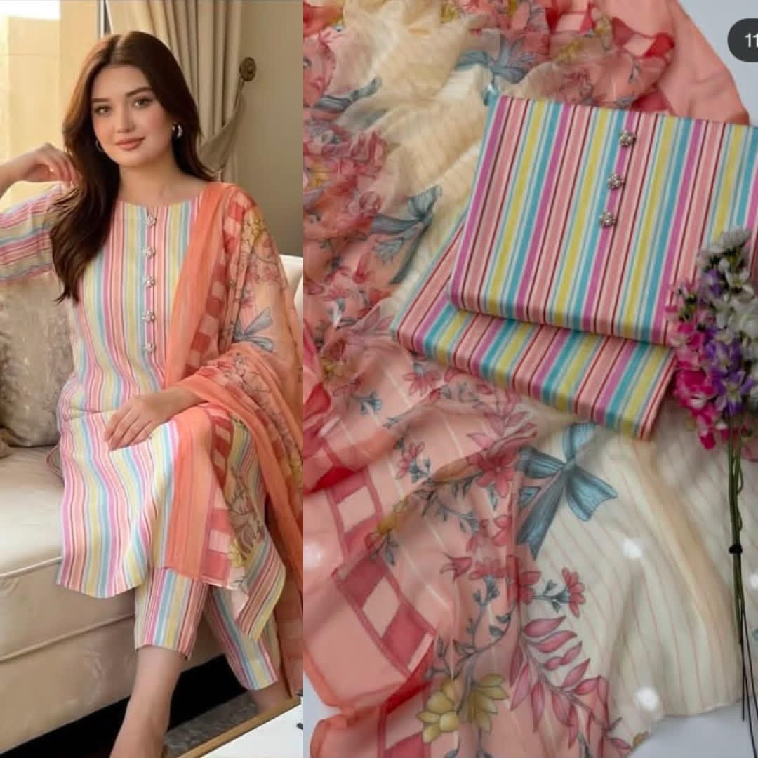 🌸 LULUSAR Premium Shamooz Silk 3PC Unstiched Suit| Digital Printed Luxury Collection 2026 🌸