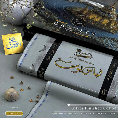 Libas-e-Yousaf Zero Gravity Cotton – Ultra Premium Summer Unstitched Collection (With Luxury Box & Metal Buttons)
