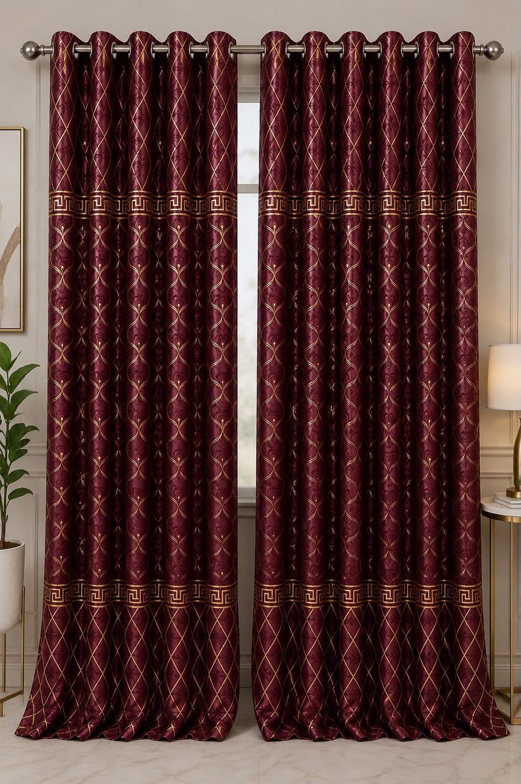 🍂 Premium Cozy Soft Velvet Curtains | 9 Ft Length | Ready To Hang | 10 Rings | Multiple Colors | Pair Rs. 5000 🍂
