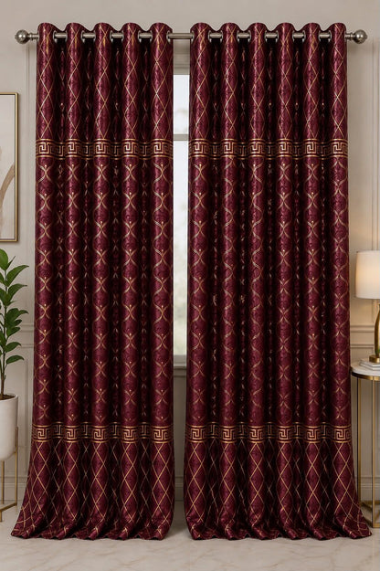 🍂 Premium Cozy Soft Velvet Curtains | 9 Ft Length | Ready To Hang | 10 Rings | Multiple Colors | Pair Rs. 5000 🍂