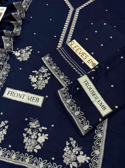GULAAL Premium Winter Dhanak Collection 2026-27 | 3PC Heavy Thread Embroidered Suit | Pure Air-Jet Dhanak | Embroidered Shawl | NF-3011 | PKR 7,000