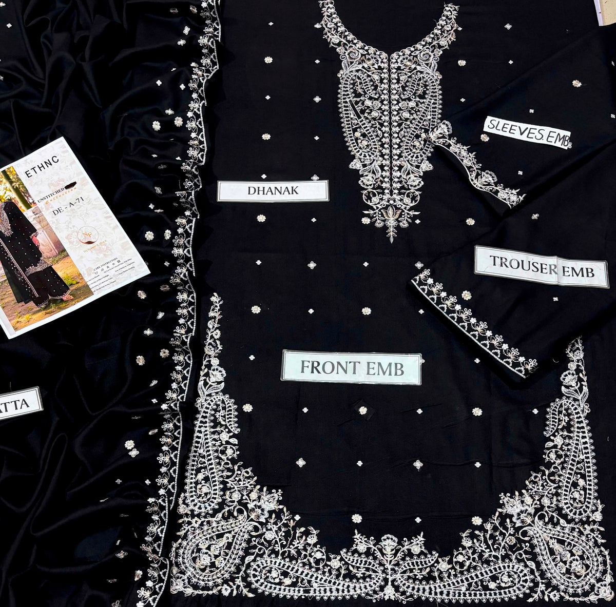 ETHNIC Premium Pure Dhanak Winter Collection 2026–27 | 3PC Heavy Embroidered Suit