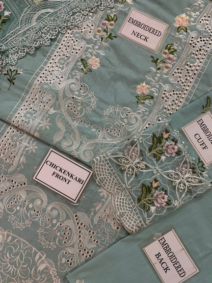 ELAF Premium Chickenkari Collection 2026 | 3Pc Heavy Embroidered Lawn Suit with Khaddi Net Dupatta