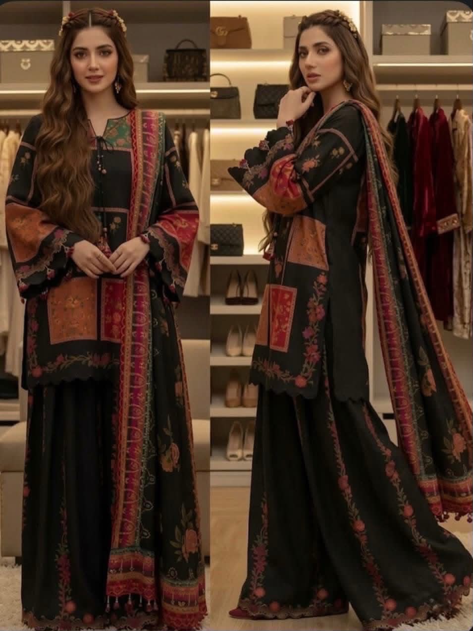 Lulusar Silk 3PC Unstitched Dress 2K26 | Premium Shamose Silk Digital Printed Collection | Printed Shirt, Dyed Trouser & Silk Dupatta