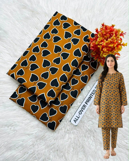 🌸 Floral Bloom Premium Digital Print 2PC Unstiched Suit| Summer Collection 2026 | Elegant Poly Cotton