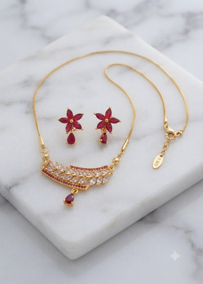 Champagne Topaz Pendant Set  Gold Plated Jewelry Oval Cut Zircon Necklace Amber Crystal Jewelry Set Bridal Party Wear Jewelry Artificial Gold Jewellery Pakistan Luxury Pendant Set For Women