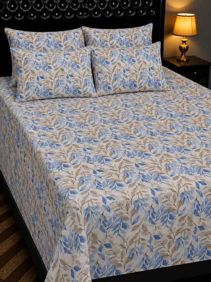 🔥 New Arrival 2026 | 5Pc Pure Cotton King Size Bedsheet Set | Export Quality | Full Printed | Double Bed Size 🔥