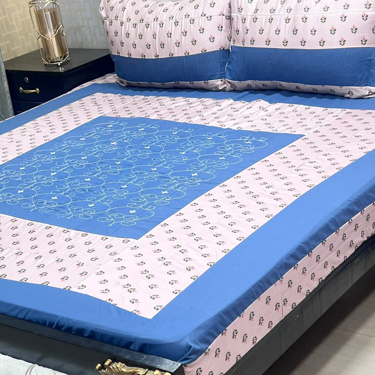 🔥 NEW ARRIVAL 2026 | PREMIUM EMBROIDERED 3PC COTTON KING SIZE BEDSHEET | LUXURY PATCH WORK COLLECTION 🔥
