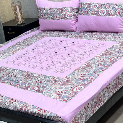 🔥 NEW ARRIVAL 2026 | PREMIUM EMBROIDERED 3PC COTTON KING SIZE BEDSHEET | LUXURY PATCH WORK COLLECTION 🔥
