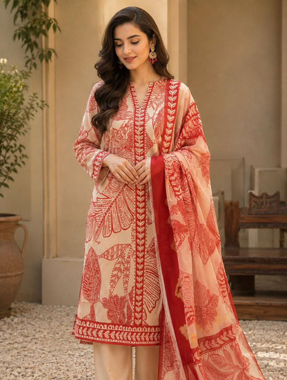 🌸 LULUSAR Premium Shamooz Silk 3PC Unstiched Suit| Digital Printed Luxury Collection 2026 🌸