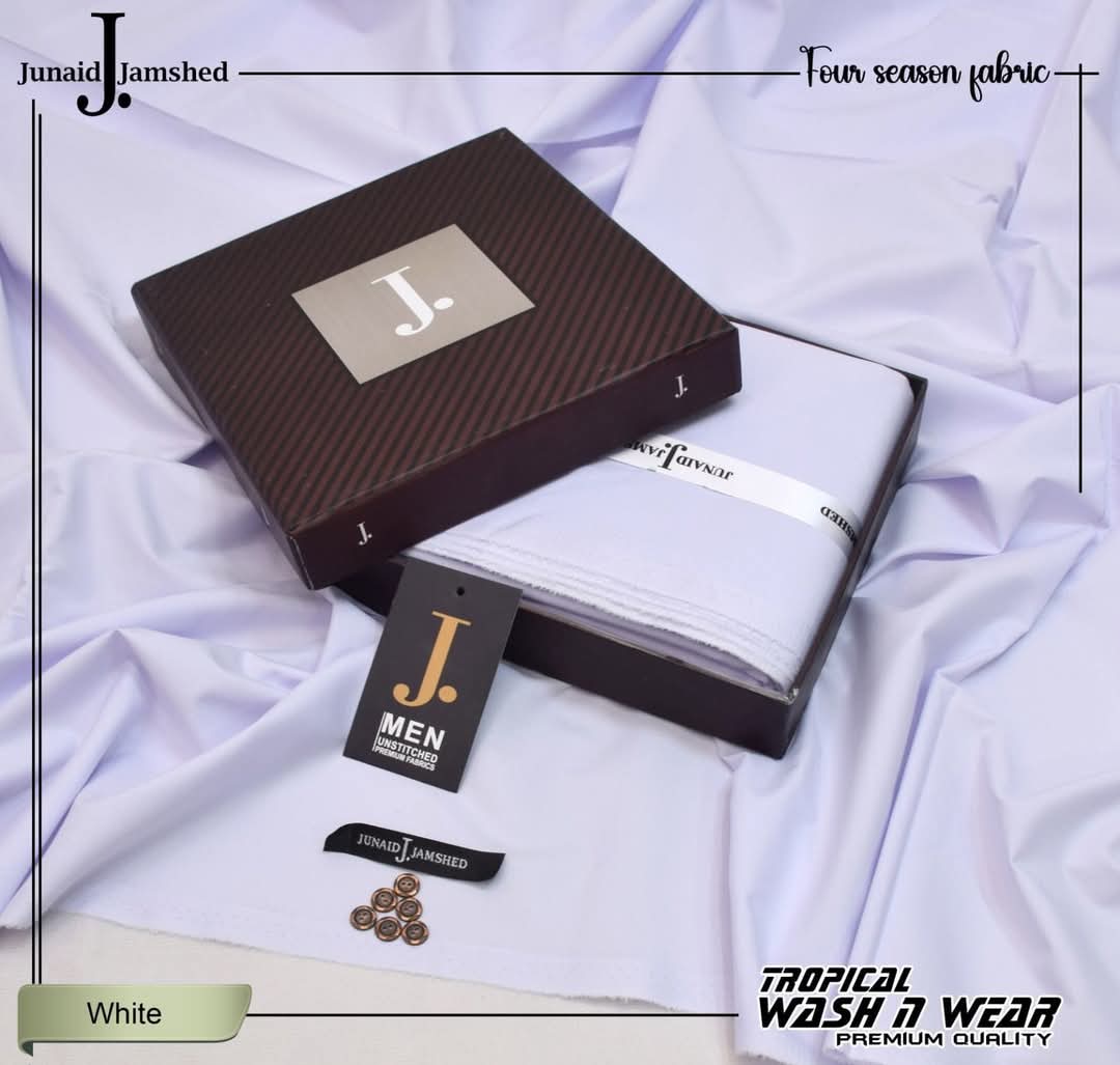 J. Junaid Jamshed Men's Premium Tropical Wash & Wear Fabric – Apricot