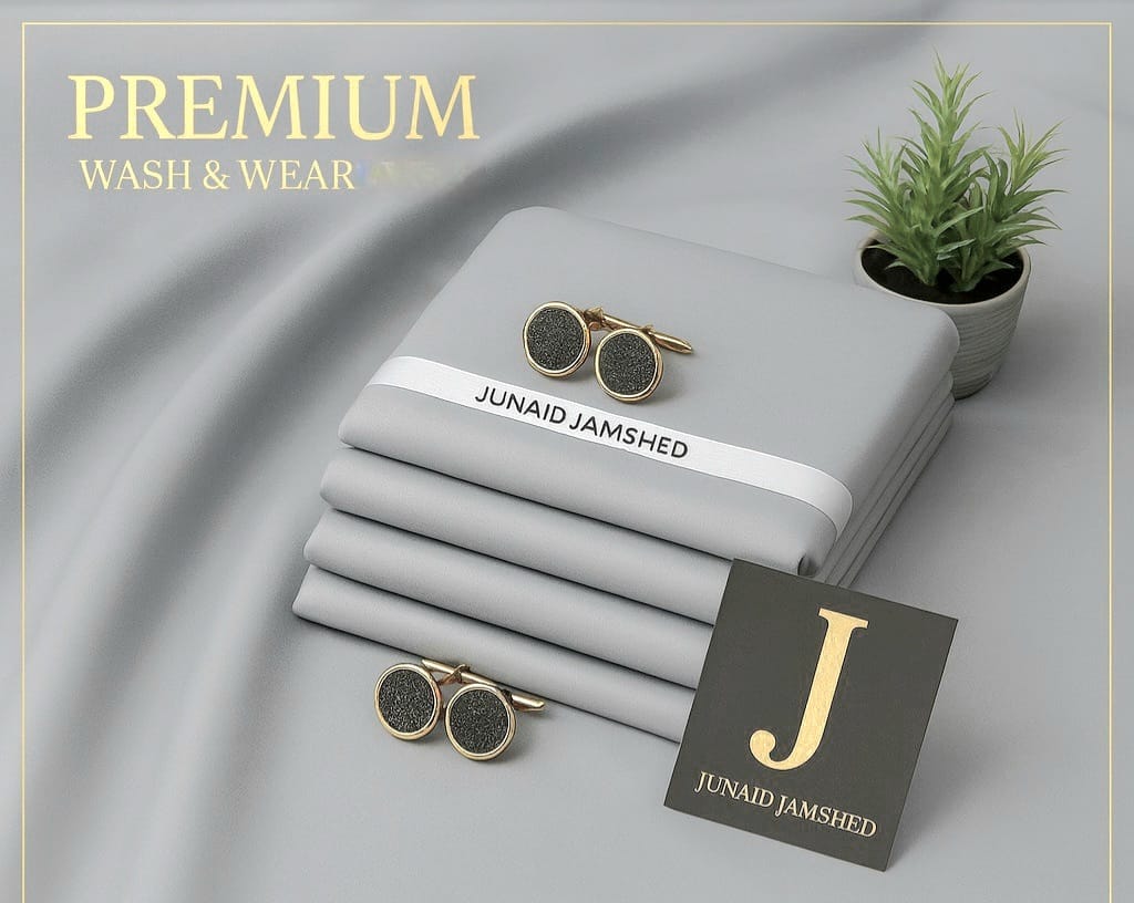 J. Men's Wash & Wear Unstitched Suit 4M – Soft Fall Fabric Collection 2026