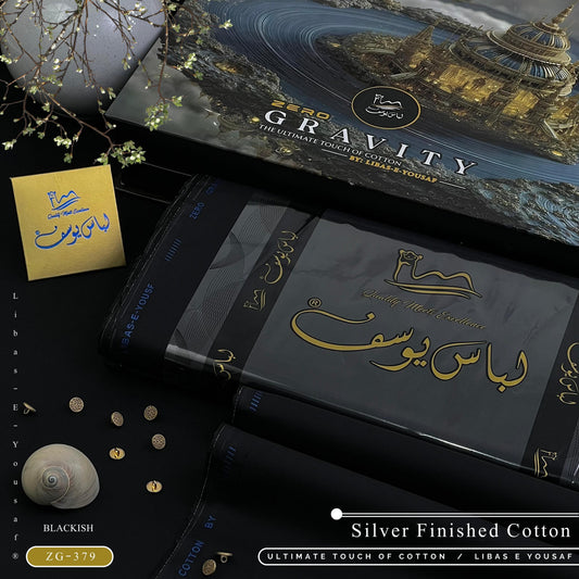 Libas-e-Yousaf Zero Gravity Cotton – Ultra Premium Summer Unstitched Collection (With Luxury Box & Metal Buttons)