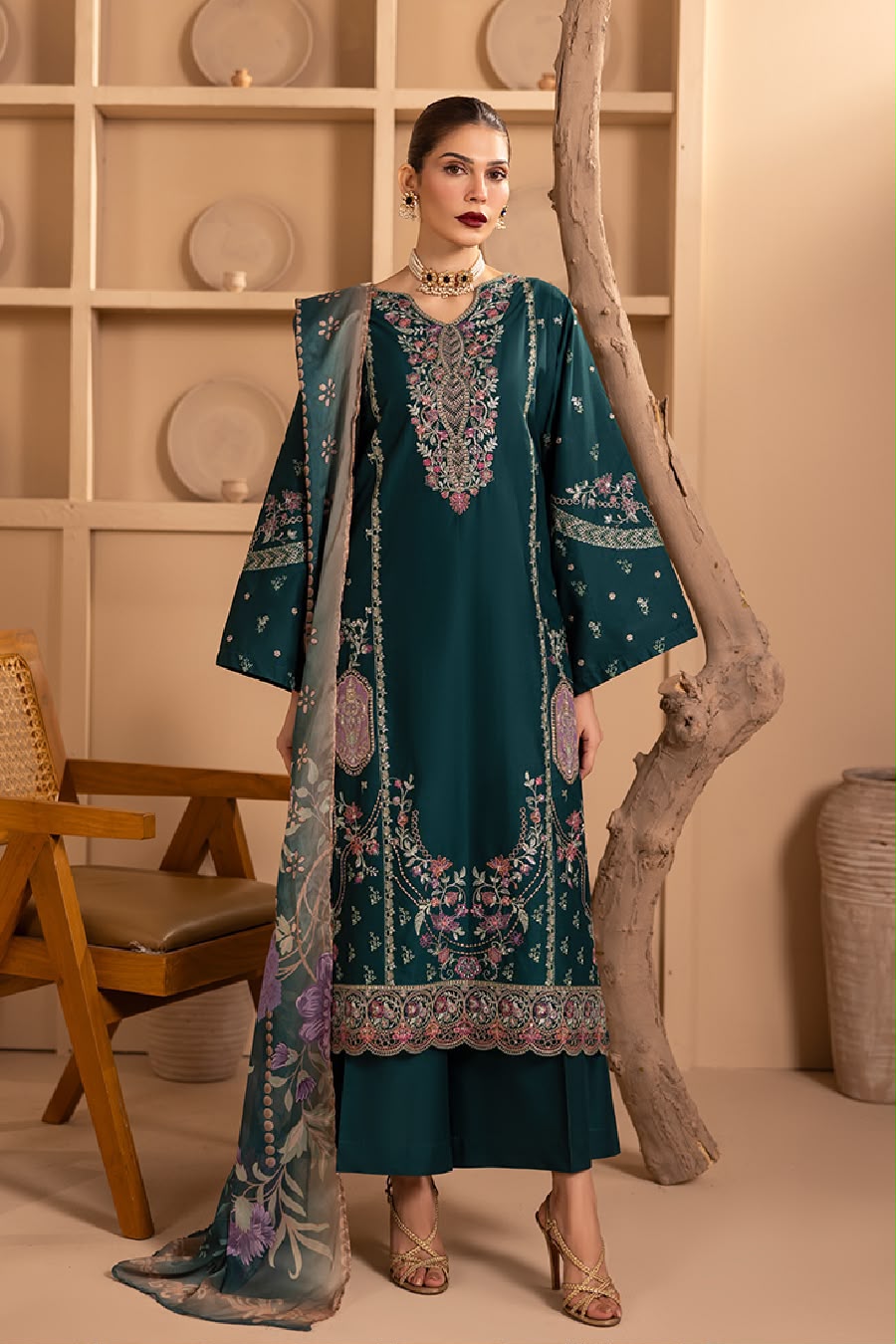 BAREEZE & BATIK Premium Winter Dhanak Collection 2026-27 | 3PC Heavy Embroidered Suits | Luxury Dhanak Shawl | PKR 7,000