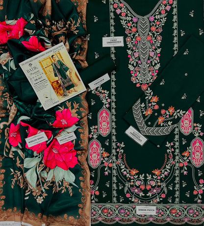 BAREEZE & BATIK Premium Winter Dhanak Collection 2026-27 | 3PC Heavy Embroidered Suits | Luxury Dhanak Shawl | PKR 7,000