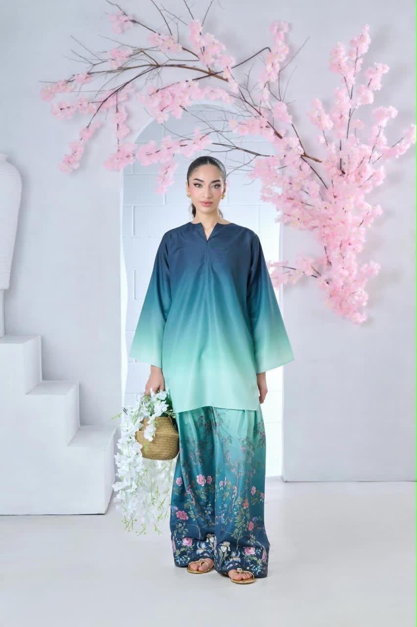 Lulusar Silk 3PC Unstitched Dress 2K26 | Premium Shamose Silk Digital Printed Collection | Printed Shirt, Dyed Trouser & Silk Dupatta